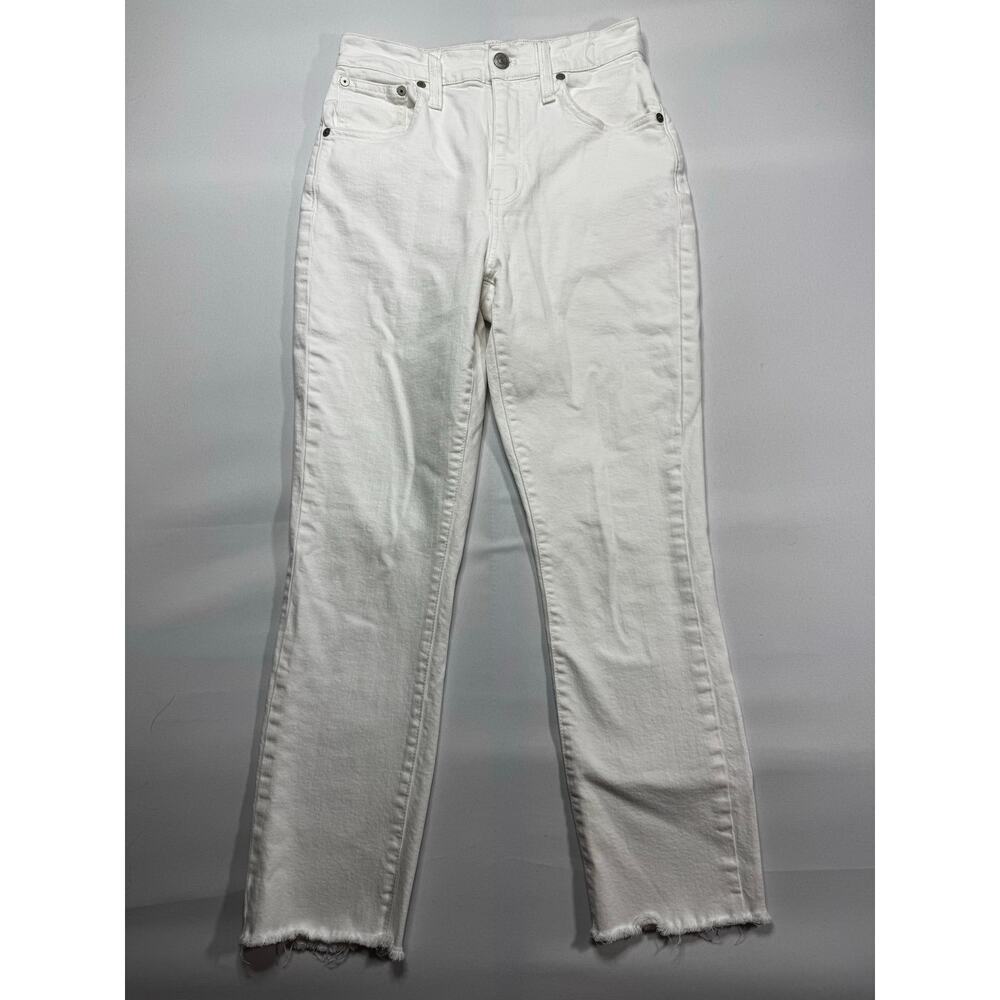 Madewell Women's White The High Rise Slim Crop Boy Jeans - Size 23 (25x25) - Picture 2 of 6